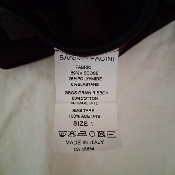 Sara Pacini Eggplant Purple Coat Snap Front Buttons 2 Pockets Made In Italy Sz 2 - Picture 7 of 7